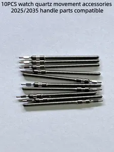 10pcs Quartz Watch Movement Parts, Compatible with 2035 Handle Components, Essential Replacement Accessories for Clock Repair
