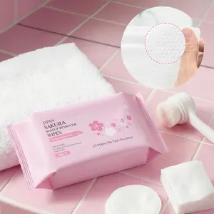 Laikoy Sakura Makeup Remover Wipes, Gentle Daily Facial Cleansing Wipes for Face & Eye, Mild Cleansing for All Skin Types