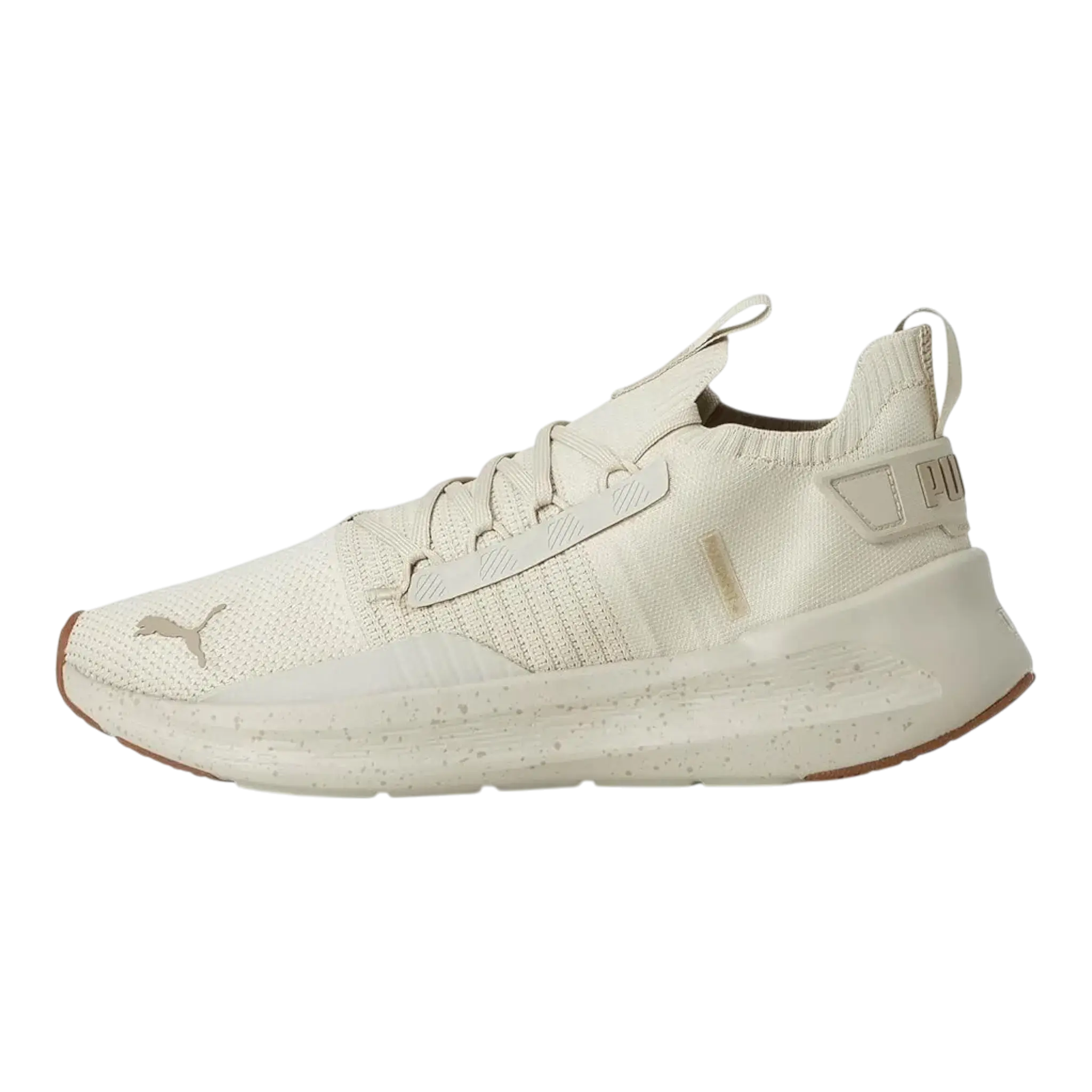 PUMA Softride Symmetry Fuzion Speckle Running Sneaker in Desert Dust/Gum | Men's