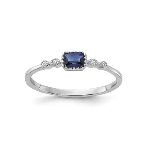 Blue Spinel and White Sapphire Ring