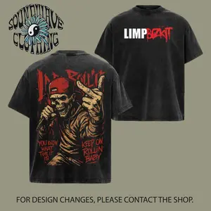 Retro Limp Bizkit Rollin 2000s Tour Inspired 2-Sided Tee , Limp Bizkit T-shirt & Hoodie , Washed Oversized T-Shirt , Rock Band Shirt, Retro Music Tee, Rock Music Lover Shirt, Vintage Band Shirts Casual Fabric Fit Top , Top Men's and Women's Clothing