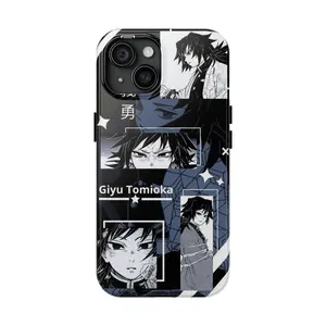 Giyu Tomioka Anime Phone Case, Demon Slayer Case, Slim Phone Case, Gift For Anime Fans, Accessories For IP 7 8 X XS 11 12 13 14 15 Promax
