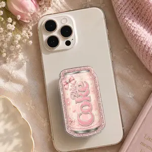 Diet Coke Retro Fridge Cigs MagSafe Phone Grip: Glitter Coquette Girly Checkered Soda Aesthetic Magnetic Phone Holder, Diner Chic Girly Gift