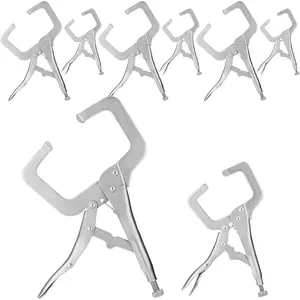 8 Pack 11 Inch 6 Inch Locking C Clamp Locking Pliers Adjustable Welding Clamp Heavy Duty Alloy Steel with Regular Tip for Woodworking Shop  Farm