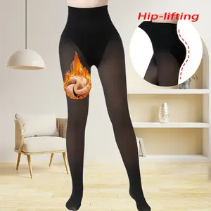 Hip-lifting Triangle Crotch Fleece Lined Tights-Women Warm Fake Translucent Tights High Waist Pantyhose Sheer Thick Warm Leggings For Women,Triangles Fleece Lined Tights