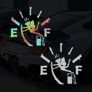 Cartoon Elf Pattern Car Gas Tank Cap Sticker, Creative Car Body Decoration Sticker, Waterproof Durable Outdoor Car Accessories, Sticker Decals, Car Stickers