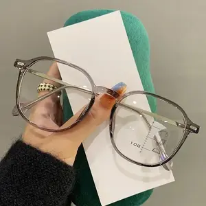 New Trendy Finished Progressive Multifocal Reading Glasses Fashion Women Men's Anti Blue Light Far Sight Eyeglasses with Diopter