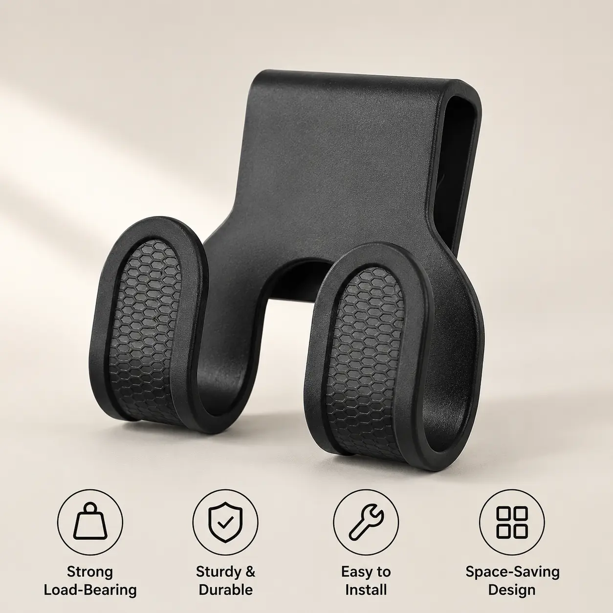 2 Counts, Non Slip Clip On Hooks for Electric Scooter and Motorcycle to Hang Small Daily Items without Occupying Extra Space