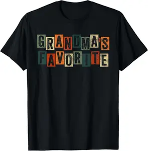 Funny Grandmas Favorite Tee Grandmas Favorite Casual Short Sleeve Cotton T-Shirt