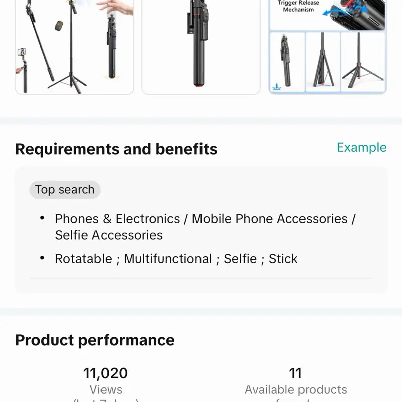 360-Degree Rotatable Multifunctional Selfie Stick for Phone, Cellphone