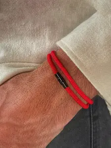 1pc Men's Minimalist Braided Rope Bracelet, Magnetic Clasp, Waterproof & Durable Wristband, Ideal for Everyday Wear & Gifting, Perfect Boyfriend & Father's Day Gift