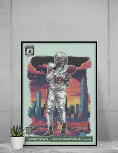 Donruss Marvin Harrison Jr 2024 Downtown 12x17 Poster Arizona Cardinals