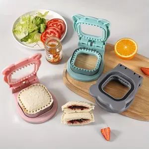 Manual Sandwich Cutter Tool, Stainless Steel Precision Edges, Perfect for Office & Home Kitchen Use, Easy Clean Design