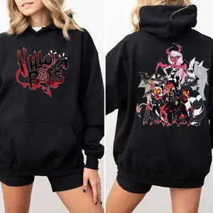 Helluva Boss T-Shirt, Sweatshirt, Hoodie, Anime Aesthetic Unisex Hoodie, Hip Hop Streetwear, Vintage Harajuku Pullover Casual, Graphic Shirt For Men, For Women