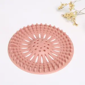 TPR Elastomer Hair Catcher Toilet Sewer Sink Drain Outlet Filter Flexible & Durable Debris Blocking Floor Drain Cover