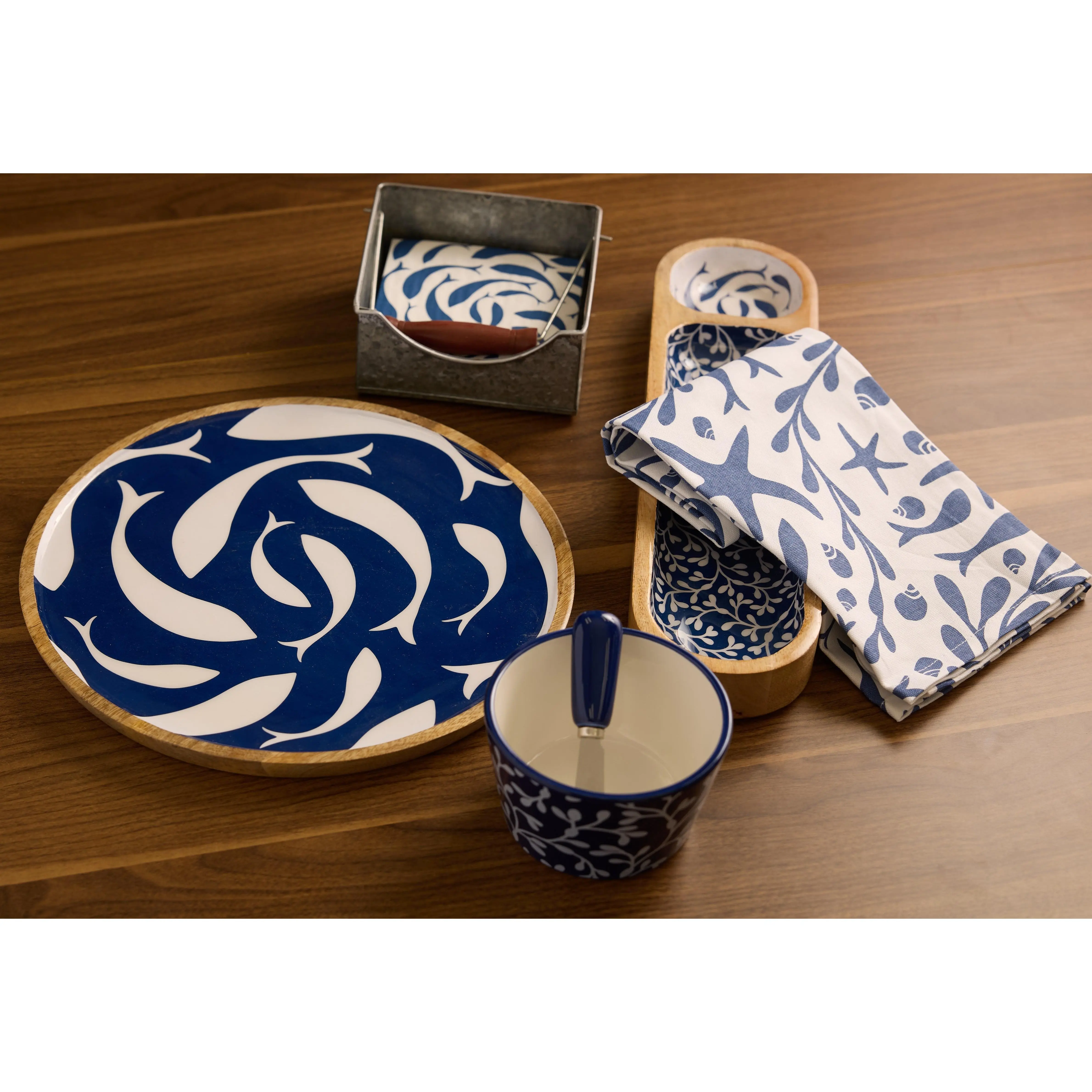 Tidepool and Fish Swirl Appetizer Gift Set