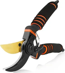 Pruning Shears Garden Shears Professional Bypass Pruner Hand Shears Heavy Duty Garden Clippers 8" Hand Pruners with Foam Grip Handles Plant Cutting Scissors for Gardening Hedge
