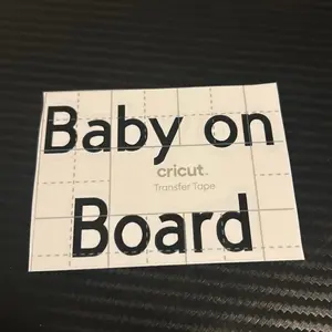 Simple baby on board vinyl decal for car