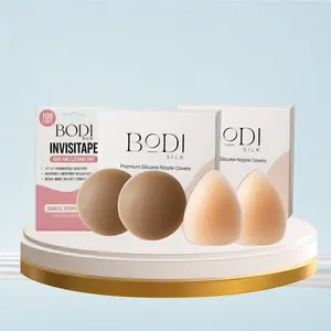 Bodi Silk Essentials Set - Includes Bodi Circles, Bodi Triangles & InvisiTape - Ultra-thin Silicone Nipple Covers for Women's Fashion - Reusable, Breathable, Discreet Support for Sheer Outfits - Womenswear
