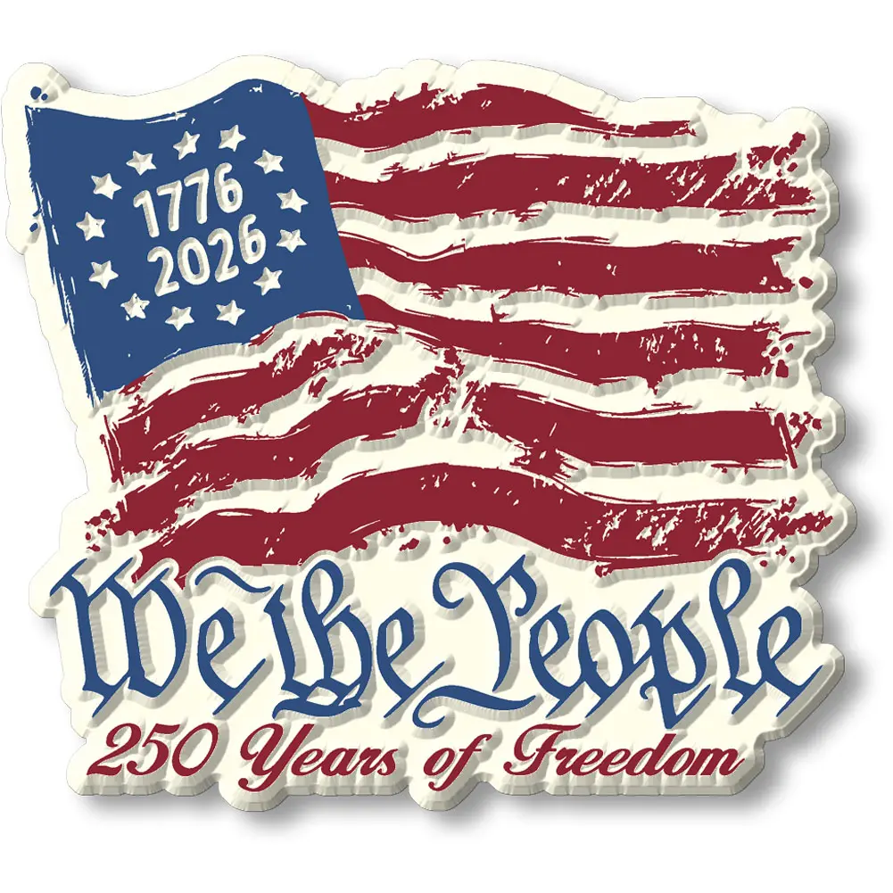 Distressed US Flag 250th Anniversary Magnet by Classic Magnets