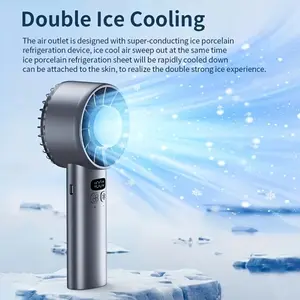 Portable USB Handheld Fan, Rechargeable LED Display, Adjustable Speeds, Cooling Function, Indoor Outdoor Use, Desktop/outdoor Mode, USB Powered Fan, USB Fans