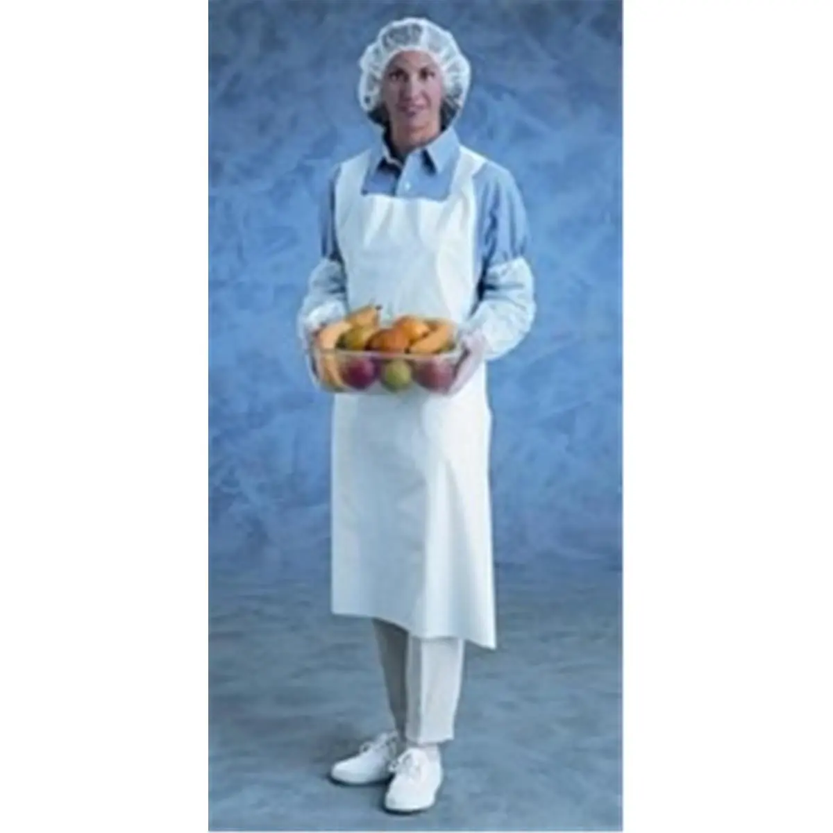 Ansell Disposable Polyethylene Dust and Chemical Resistance Aprons - Blue, 28x46 in, Home Care Supply