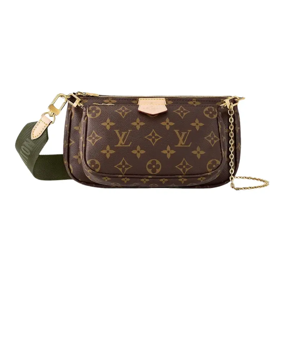 Pre-owned Louis Vuitton Multi Pochette Accessoires Green Strap