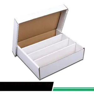 3200 COUNT CORRUGATED CARDBOARD TRADING CARD BASEBALL COIN SLAB STORAGE BOX 4ROW Upgraded Version