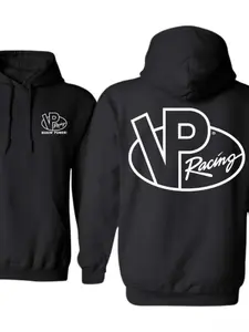 Vp Racing Hoodie with Eye-Catching Logo Design, Men's Graphic Fitted Sweatshirt, Sporty Style, Sizes S-2xl, Fall & Winter Wear, Graphic Sweatshirts, Graphic Hoodies