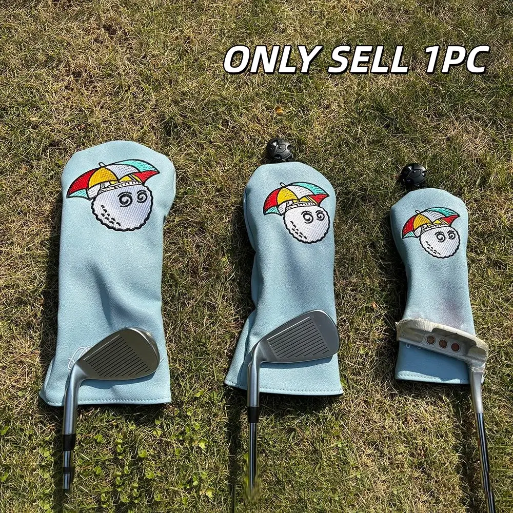 PU Golf Club Head Covers, Golf Putter Umbrella Fisherman Pattern Series, Dust-Proof & Durable Wood Hybrid Design, Unisex Golf Accessories for Golf Clubs