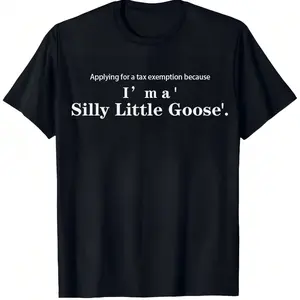 LIBERRY 2026 New "Silly Little Goose" 100% Cotton Classic Print T-Shirt for Men & Women Unisex Casual Top Menswear brasil printed tshirt heavyweight cotton sweater New jimenez black t shirt