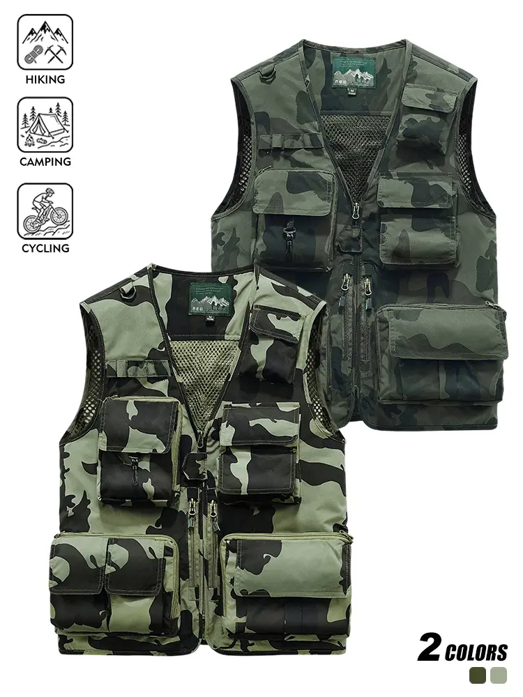 Versatile Zip-Up Sleeveless Utility Vest for Men, Lightweight Breathable Fabric, Relaxed Fit, Functional Pocket Design, Comfort Outdoor Layering Gilet for Travel and Urban Outdoor Occasions