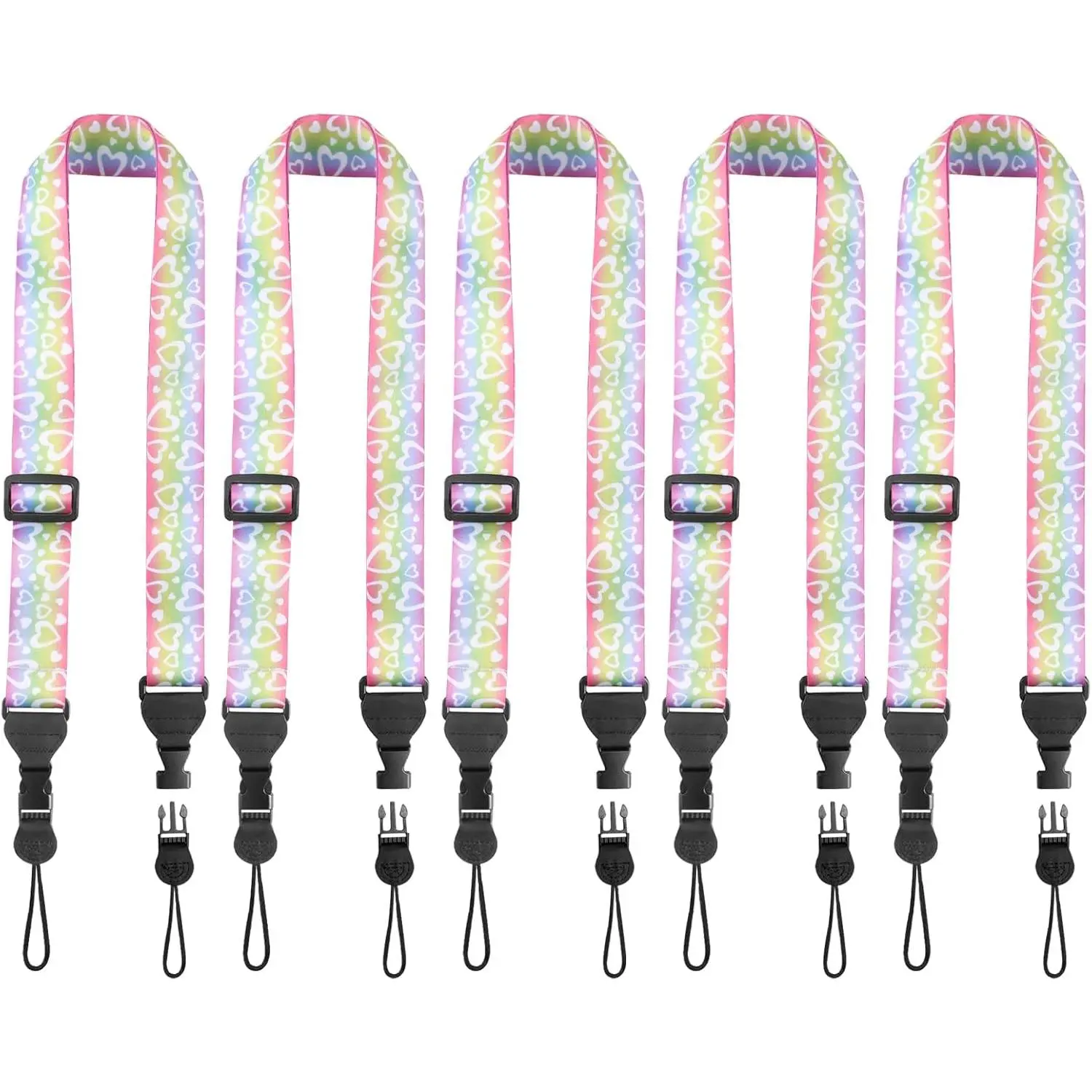 5 Pack Rainbow Heart