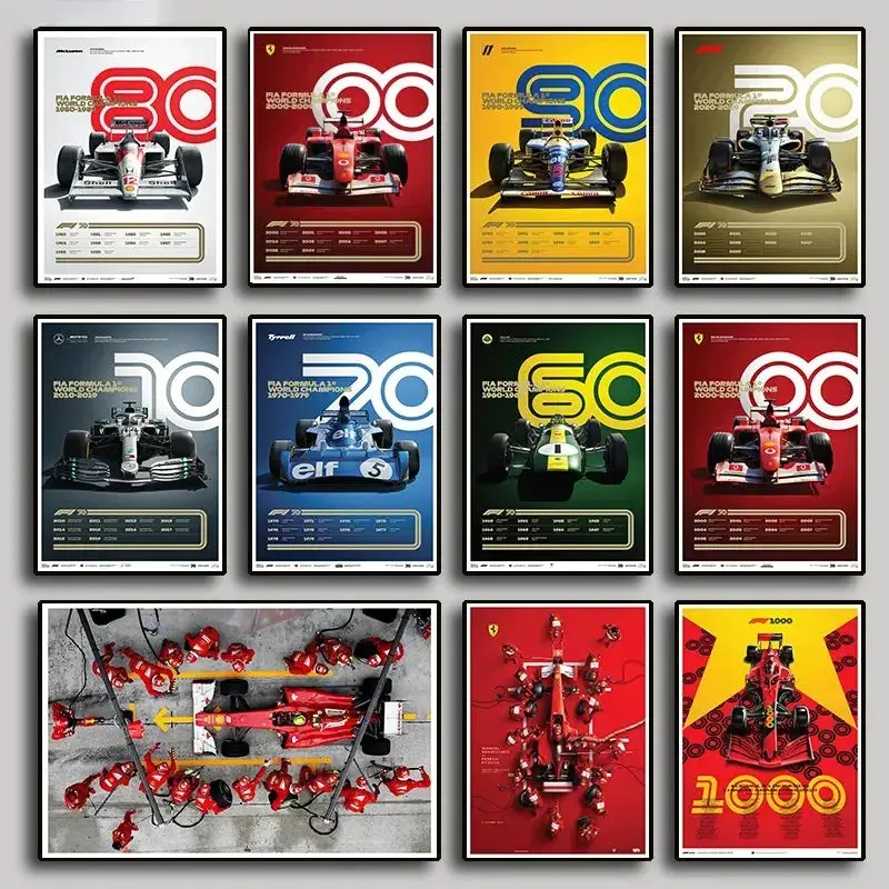 Formula 1 Car Pictures Canvas Wall Decoration