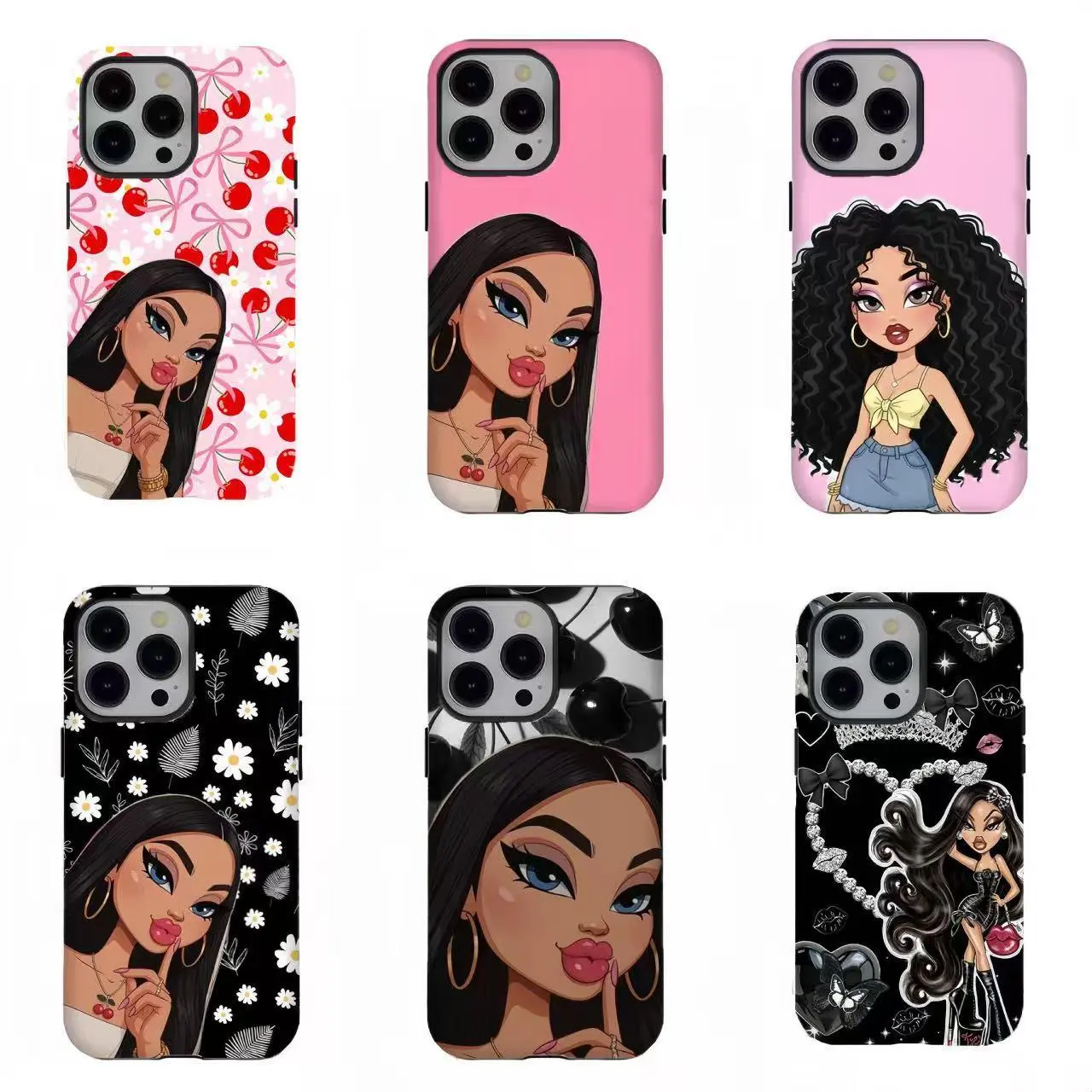 Pink Cherry Bow 8rat2 Girl Phone Case|Cute 8rat2 Cherry Print Phone Case|Y2K Aesthetic Protective Cover  For iPhone 17 Pro Max 16 15 14 13 12 11 for Samsung S21 S22 S23 S24 S25 Phone Case|Tough Phone Case|gift for him for her|Best Gift