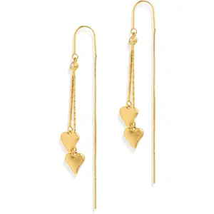 Long Chain Threader Earrings for Women - Fashion Statement Drop Dangle Thread Earrings