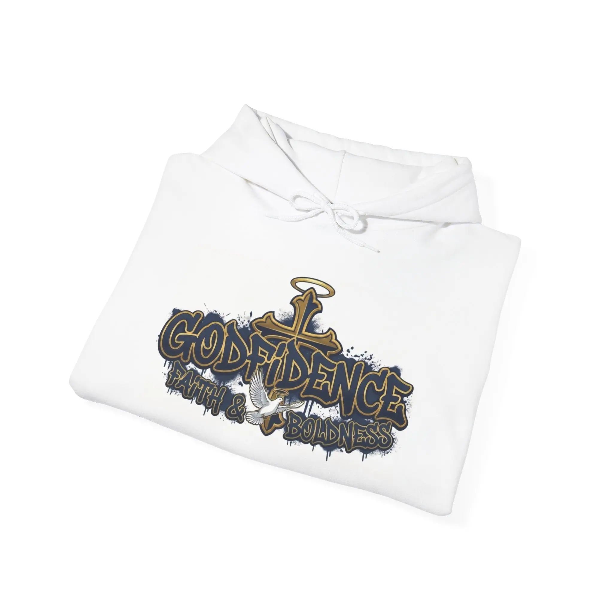 Godfidence Graffiti Hoodie | Faith Cross Typography Sweatshirt