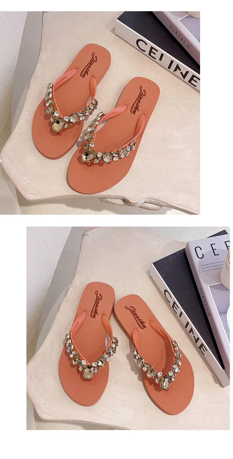 Women's Luxury-Inspired Rhinestone Flip Flops - 8 Trendy Shades for Women, Ideal for Beach & Poolside Style