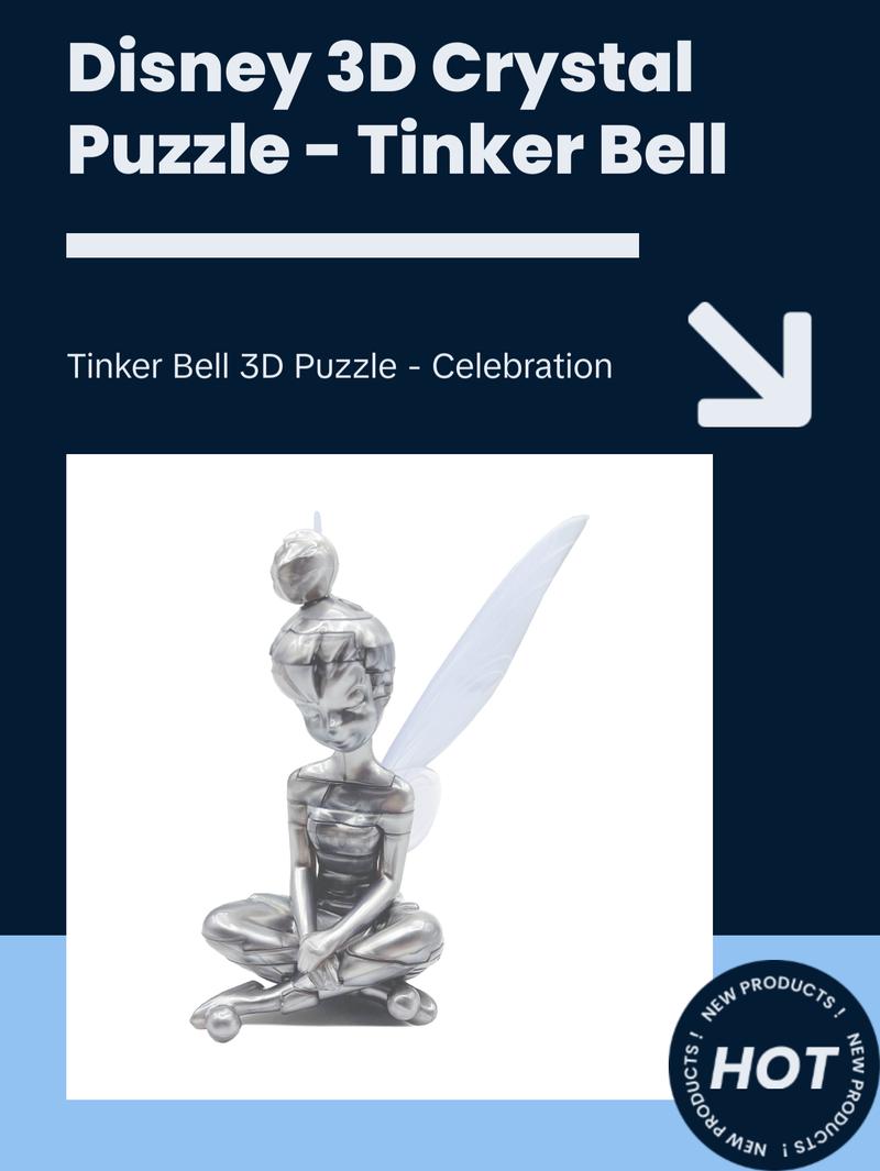 3D Crystal Puzzle - Disney 100 Platinum Edition - Tinker Bell: 43 Pcs