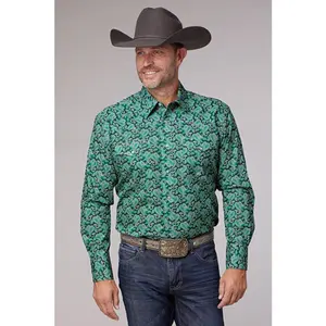 Men's Roper Jade Paisley Print Western Shirt