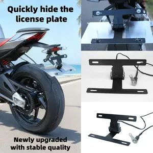 motorcycles feature an automatic license plate holder that folds one-button start For SUZUKI GSX-8R 8S GSX-S1000 F 650F
