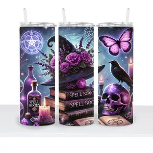 Spell Books - 20oz Tumbler - Reusable Plastic Straw & Lid