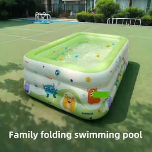 1pc Large Family Inflatable Cartoon Monster Design Pool - Durable PVC Material, Easy-Setup, Portable, and Space-Saving with Built-In Steps - Perfect for Backyard Summer Fun for Adults and Youngsters, Inflatable Pool