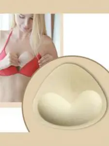 Women's Triangle Sponge Pad Insert Sports Bra Cup Thick Padding Accessories, 2pcs Comfortable Supportive Underwear Enhancements Womenswear