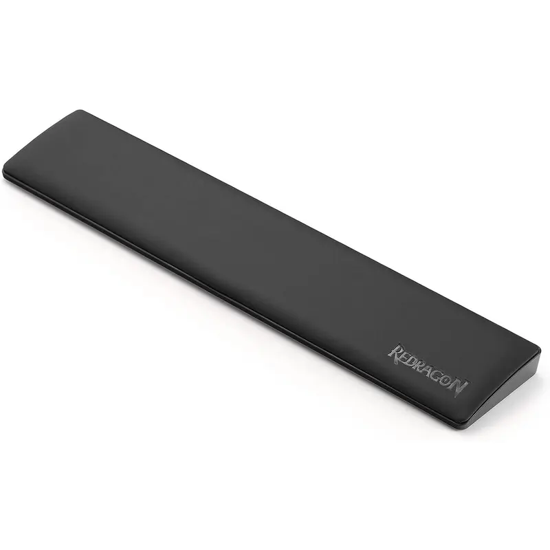 Redragon P036 Meteor M Ergonomic Keyboard Wrist Rest Pad - Computer Peripherals for Keyboard Users, 8° Gold Typing Angle, Soft Memory Foam, Anti-Slip Rubber Base, Fits 80% 87-Keys TKL, 14.13x2.87in, 0.78in/20mm Height, Black Gaming/Office PC Accessory