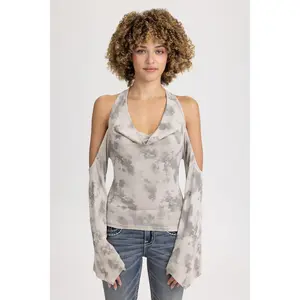 Dextra Sleeved Halter Top