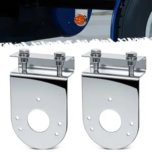 PARTsam 2Pcs Watermelon Light Under Glow Frame Brackets, 90 Degree Angled Clamp-On Mount No Drilling Required, Stainless Steel, Universal for Semi-Trucks Trucks Pickup