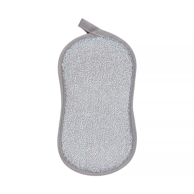 Lightweight kitchen cleaning brush set: includes steel wool sponge, highly absorbent dishcloth, powerful oil/grease cutting mat, nonstick surfaces that are easy to rinse, and a durable scraper suitable for cleaning pots, pans, and tableware—ideal for ever