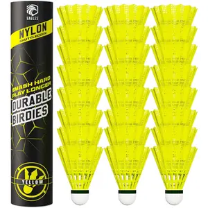 Badminton Birdies - Nylon Bedminton Shuttlecocks for Baseball/Softball Batting Training - Shuttle Balls for Indoor and Outdoor Matches ~ Highly Stable & Durable Plastic badmington Birdie Ball set : Sports & Outdoors