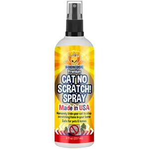 Cat No More Scratching! Spray - Safe Training Cat Scratch Spray with Essential Oils - Made in USA by Bodhi Dog - 8 fl oz (237 mL) Outside Litter Pellets No Pull Outdoor